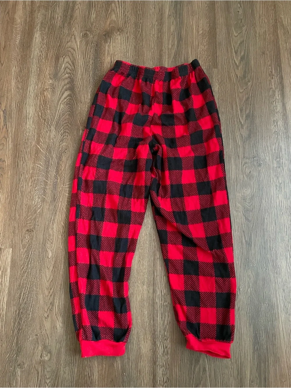 PJs + Pancakes Red and Black Buffalo Plaid Pajama Pants Size L 10/12